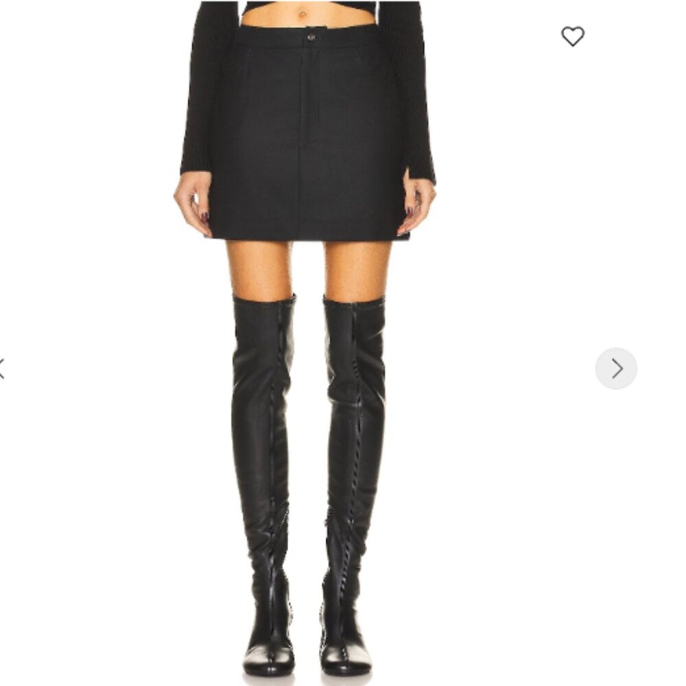 NWT Loulou Studio Black Hornby Mini Skirt Large - Picture 1 of 7